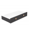 Kinderbett 120x60cm Leonardo anthrazit - naturholz mit Kinderbettschublade MAXI