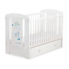 Kinderbett 120x60cm Lovely birds mit Schublade MAXI