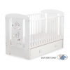 Kinderbett 120x60cm Lovely birds mit Schublade MAXI