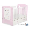 Kinderbett 120x60cm Lovely birds mit Schublade MAXI