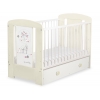 Kinderbett 120x60cm Lovely birds mit Schublade MAXI