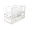 Kinderbett 120x60cm mit Krone mit Schublade MAXI
