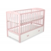 Kinderbett 120x60cm mit Krone mit Schublade MAXI