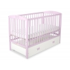 Kinderbett 120x60cm mit Krone mit Schublade MAXI
