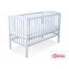 Blau Babybett mit Rollen und Matratze aus Schaum