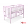 Babybett 120x60cm mit Krone - rosa
