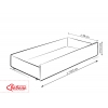 Kinderbett 120x60cm mit Sternen mit Schublade STANDARD