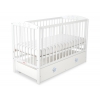 Kinderbett 120x60cm mit Sternen nr 5002-07-07 - weiß mit Schublade MAXI