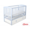 Kinderbett 120x60cm mit Sternen nr 5002-07-07 - weiß mit Schublade MAXI