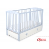 Kinderbett 120x60cm mit Sternen nr 5002-07-07 - weiß mit Schublade MAXI