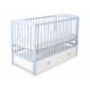 Kinderbett 120x60cm mit Sternen nr 5002-07-07 - weiß mit Schublade MAXI