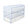 Kinderbett 120x60cm mit Sternen nr 5002-07-07 - weiß mit Schublade MAXI