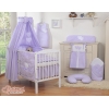 Bettwäsche mit Himmel für Kinderbett Lila