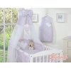 Kinderbett Bettwäsche Set 7-tlg mit Himmel für Babybett - Hängende Herzen rosa Blümchen