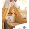 Kinderbett Bettwäsche Set 7-tlg mit Himmel (L60) - Teddy Bär Barnaba braun