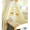 Kinderbett Bettwäsche Set 7-tlg mit Himmel (L60) - Teddy Bär Barnaba creme