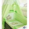 Kinderbett Bettwäsche Set 7-tlg mit Himmel (L60) - Teddy Bär Barnaba grün
