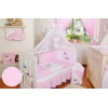 Kinderbett Bettwäsche Set 7-tlg mit Moskitonetz für Gitterbett - Esel Luca pink