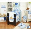 Kinderbett Bettwäsche Set 7-tlg mit Moskitonetz (L60) - Teddy Bär Barnaba blau