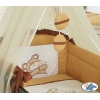 Kinderbett Bettwäsche Set 7-tlg mit Moskitonetz (S60) - Teddy Bär Barnaba braun
