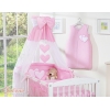 Babybett  Betthimmel Rosa