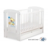 Kinderbett mit Schublade STANDARD 120x60cm Bär mit Schleife creme