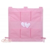 Kinderbett Tasche - Hängende Herzen rosa