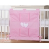 Kinderbett Tasche - Hängende Herzen rosa