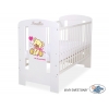 Kinderbett Weiß 120x60cm Bär mit Schleife rosa nr 5004-07-324