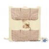 Kinderbetttasche - Bär mit Schleife braun