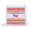 Kinderbetttasche - Hängende Herzen orange gestreift