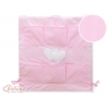 Kinderbetttasche - Hängende Herzen rosa gestreift