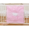 Kinderbetttasche - Hängende Herzen rosa gestreift