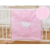 Kinderbetttasche - Hängende Herzen rosa gestreift
