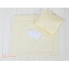 Kinderwagen Set 2tlg Decke und  Kissen - Hängende Herzen creme
