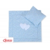 Kinderwagen Set 2tlg - Hängende Herzen blaue Blümchen