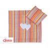 Kinderwagen Set 2tlg - Hängende Herzen orange gestreift