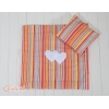 Kinderwagen Set 2tlg - Hängende Herzen orange gestreift