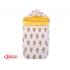 Kinderwagenschlafsack - gelbe Zebras