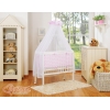 Komplett  Beistellbett FABIO mit Matratze und Bettwäsche Set - Basic Chevron rosa