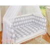 Komplett  Beistellbett FABIO mit Matratze und Bettwäsche Set - Basic Elefanten grau