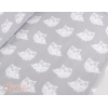 Komplett Beistellbett FABIO mit Matratze und Bettwäsche Set - Basic Eulen grau