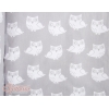 Komplett Beistellbett FABIO mit Matratze und Bettwäsche Set - Basic Eulen grau