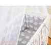 Komplett Beistellbett FABIO mit Matratze und Bettwäsche Set - Basic Eulen grau
