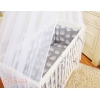 Komplett Beistellbett FABIO mit Matratze und Bettwäsche Set - Basic Eulen grau