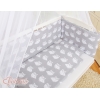 Komplett Beistellbett FABIO mit Matratze und Bettwäsche Set - Basic Eulen grau