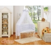 Komplett Beistellbett FABIO mit Matratze und Bettwäsche Set - Basic Zick-Zack - grau