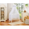 Komplett Beistellbett FABIO mit Matratze und Bettwäsche Set - Basic Zick-Zack - grau
