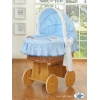 Komplett Bollerwagen mit Bettwäsche für Baby mit Haube - Teddy Bär Branaba blau