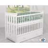 Kopfschutz Geflochten für Babybett XXL- weißgrün pastellgrün